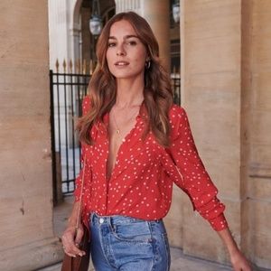 Sezane M Floral Top